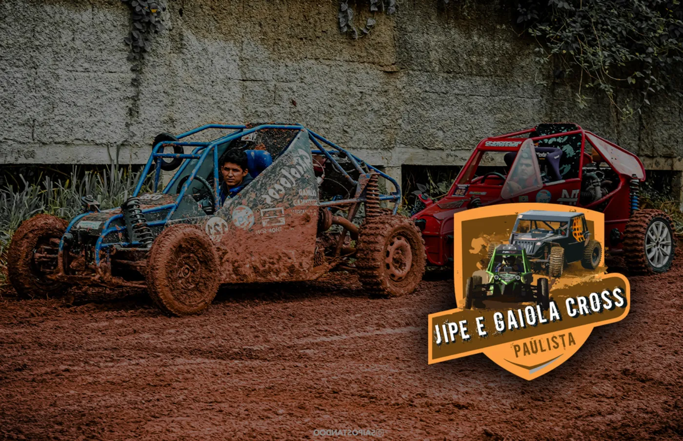 Gaiolas cross na pista durante etapa do campeonato paulista